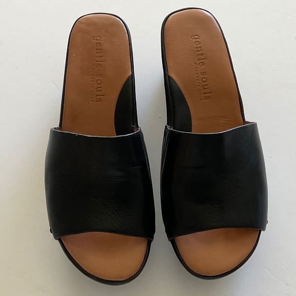 GENTLE SOLES by Kenneth Cole Forella Slide Platform Sandal Black Size 9.5 - Picture 2 of 8